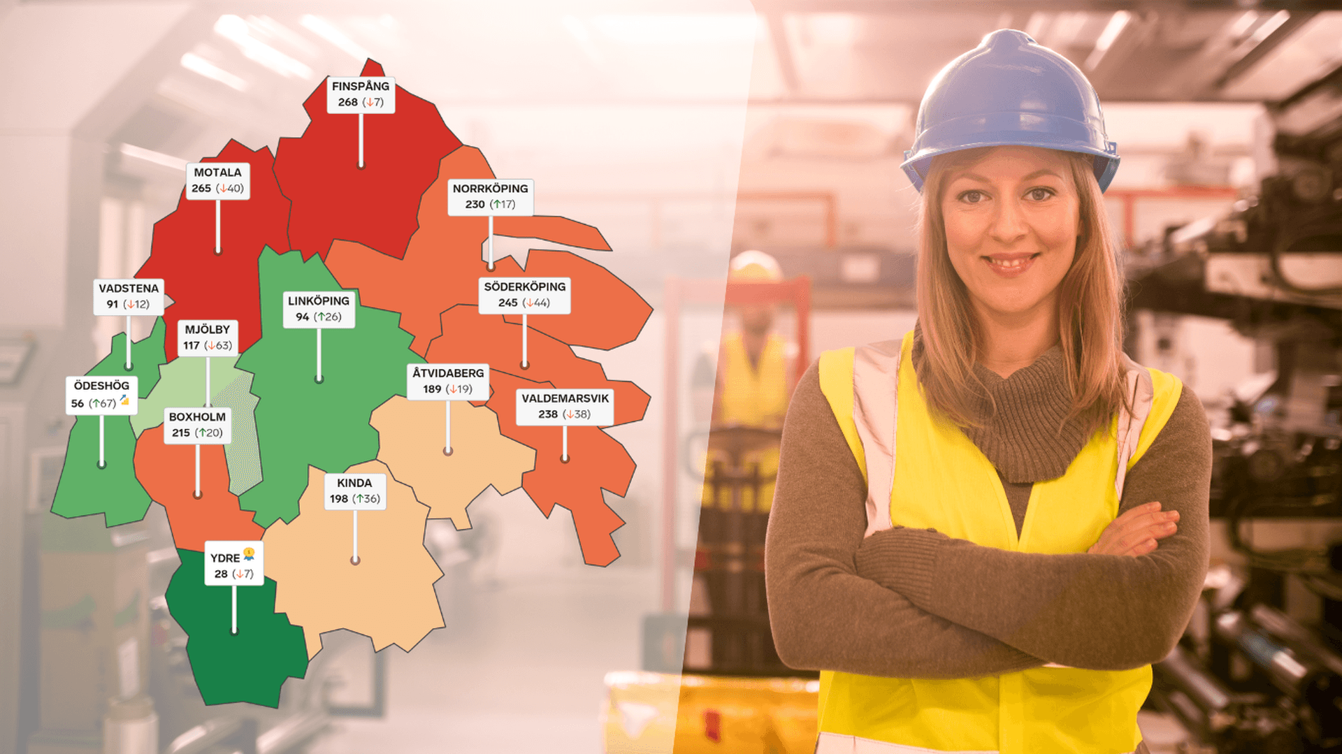 Collage företgare och Rankingkartan Östergötland