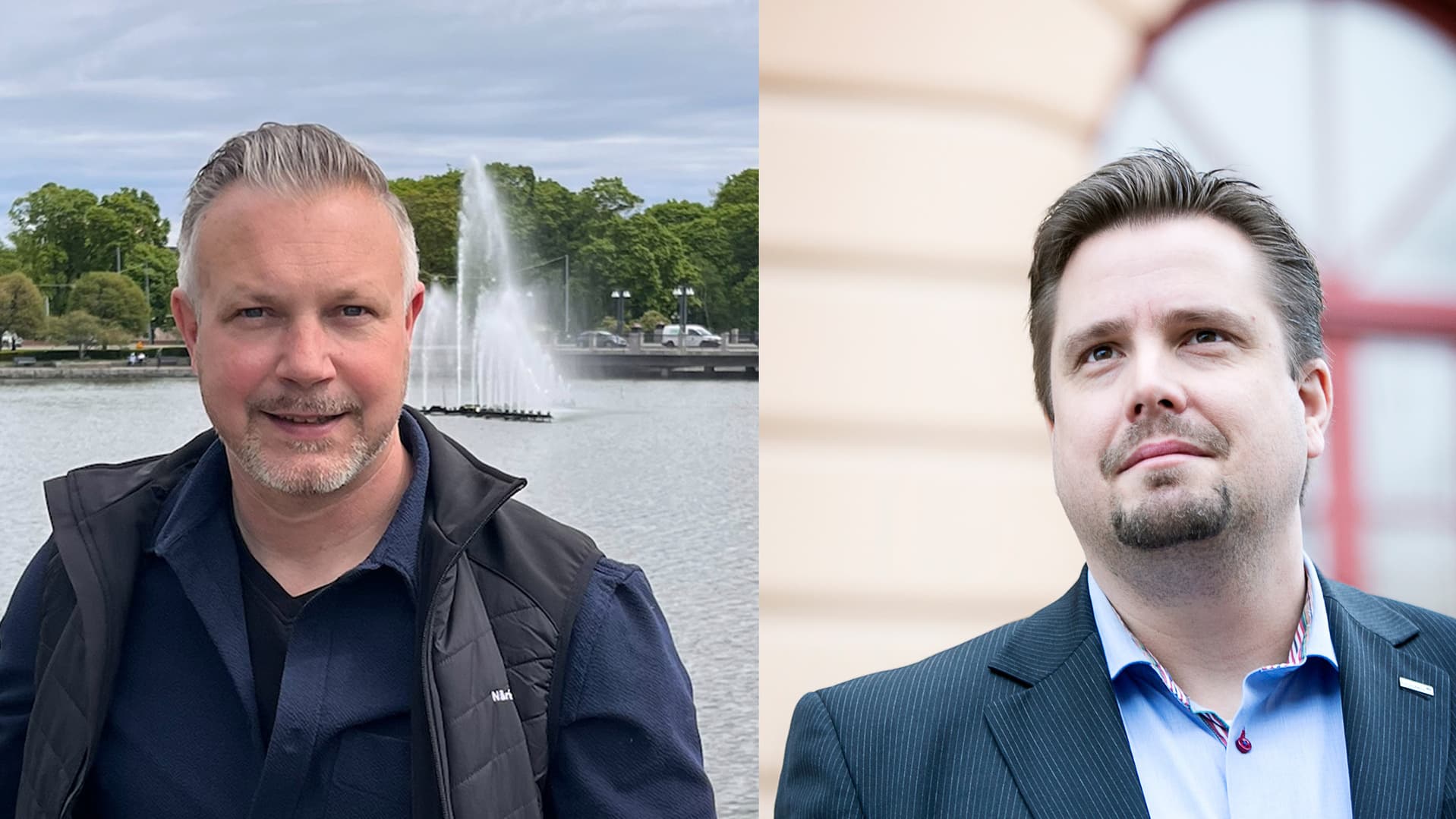 Niklas Edmark, näringslivsdirektör i Eskilstuna kommun och Johan Harlén, vd RMS lagerinredningar